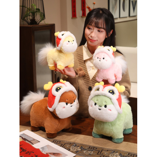 2026馬年吉祥物公仔舞獅小馬玩偶生肖馬毛絨玩具娃娃擺件禮品