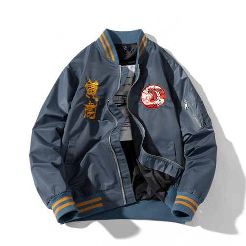 mYes牧野森國潮本命年老虎新年虎年男潮春秋夾克潮牌棒球服外套