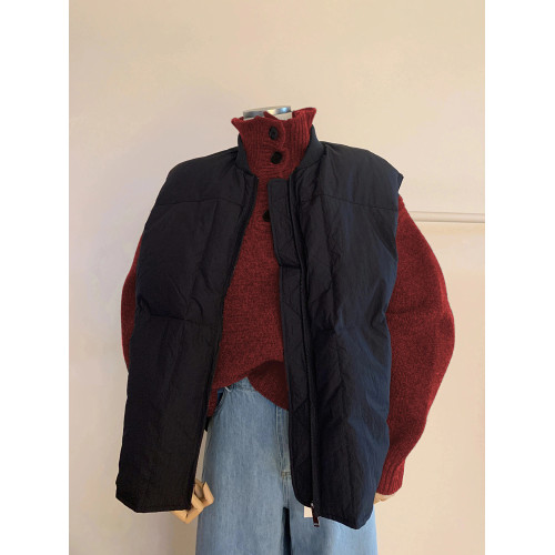 新年紅色繙領毛衣女秋冬季加厚高級感內搭高領針織打底衫polo上衣