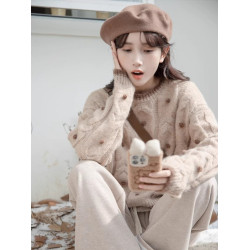 紅色新年聖誕甜美減齡毛衣女秋冬款2025新款小個子針織上衣羊毛衫