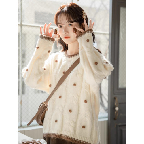 紅色新年聖誕甜美減齡毛衣女秋冬款2025新款小個子針織上衣羊毛衫