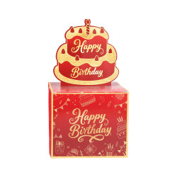 生日紅包抽拉式創意抽錢盒子老人過壽祝壽趣味取款機生日放錢道具