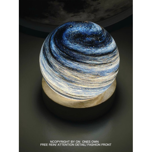 月球星球氛圍燈伴睡眠小台燈床頭臥室宿捨地球小夜燈聖誕禮物