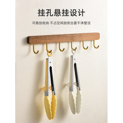 矽膠夾子廚房不鏽鋼食品夾烤肉工具燒烤煎牛排專用食物夾菜防燙夾