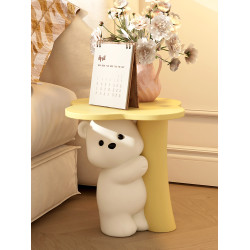 可愛小熊茶幾客廳擺件落地沙發床頭邊幾卡通桌子家具創意臥室裝飾