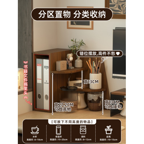 辦公桌柺角手辦擺件展示架陳列架桌面文件收納架桌角筆筒水杯架子