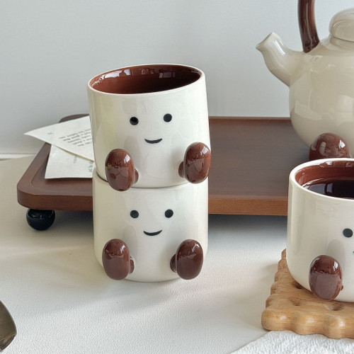 可愛陶瓷墩墩腳丫咖啡杯碟套裝茶壺家用馬克單杯女生日禮物伴手禮