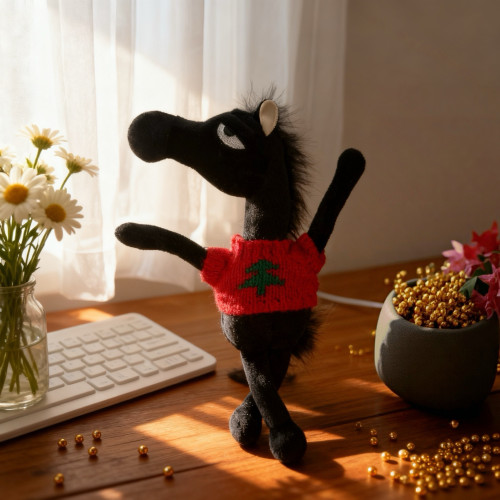 天選黑馬2026年馬年毛絨掛飾包掛件吉祥物小馬玩偶公仔獨特設計