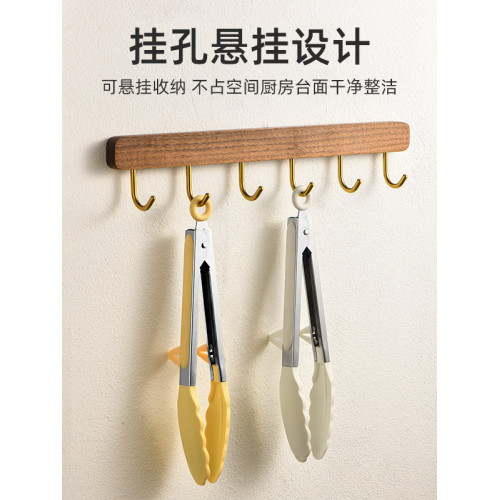 矽膠夾子廚房不鏽鋼食品夾烤肉工具燒烤煎牛排專用食物夾菜防燙夾