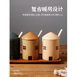 暖房復古高顔值廚房調味罐 收納盒大料家用鹽罐子陶瓷日式調料瓶