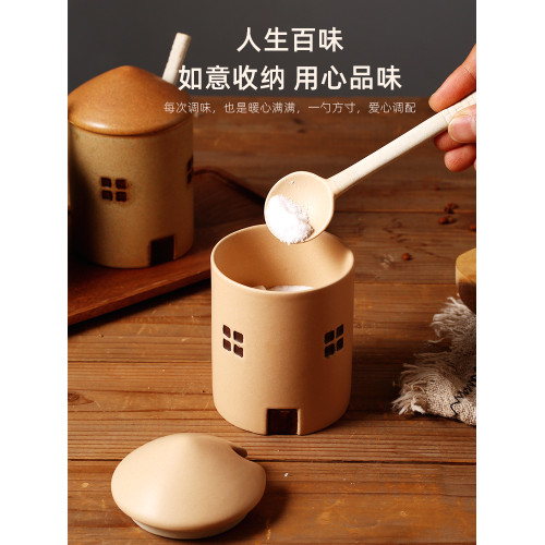 暖房復古高顔值廚房調味罐 收納盒大料家用鹽罐子陶瓷日式調料瓶
