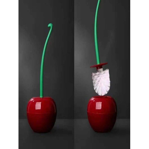 櫻桃厠所刷套裝長柄軟毛家用馬桶刷日用百貨創意塑膠清潔刷無死角