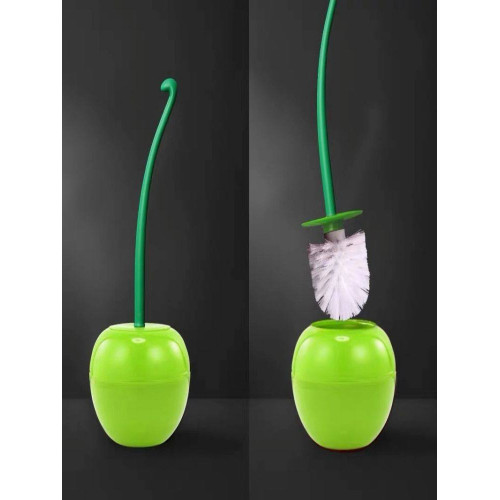 櫻桃厠所刷套裝長柄軟毛家用馬桶刷日用百貨創意塑膠清潔刷無死角