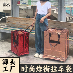 萬向輪拉車袋加大浩肯包購物袋可拆卸折曡拉車拖車取快遞