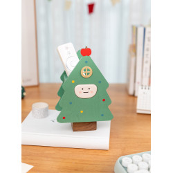 阿楹 聖誕樹筆筒藝術化妝刷男女孩兒童書桌置物架收納盒實用禮品