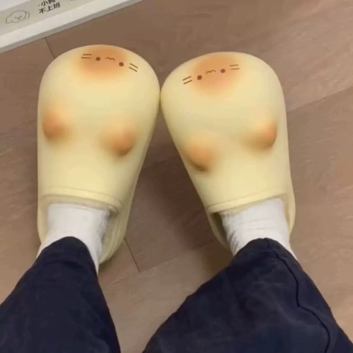 貓咪拖鞋冬季可愛保暖鞋窩可外出防水毛絨棉拖卡通厚底包頭家居鞋