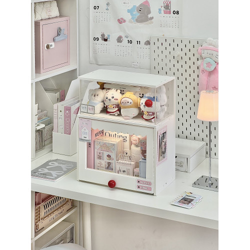 桌面置物架穀子小痛櫃棉花娃娃收納展示架高級感轉角角落多層書架