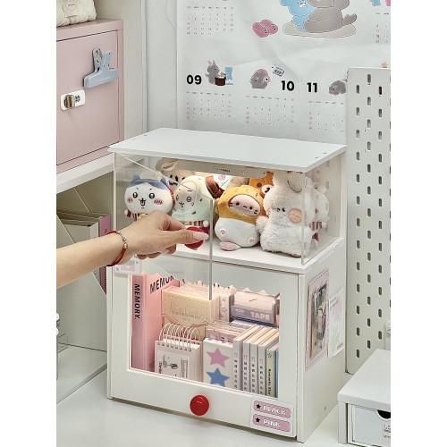 桌面置物架穀子小痛櫃棉花娃娃收納展示架高級感轉角角落多層書架