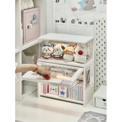 桌面置物架穀子小痛櫃棉花娃娃收納展示架高級感轉角角落多層書架