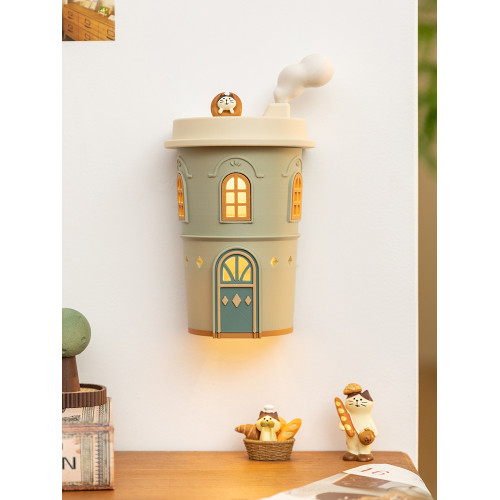 阿楹 創意充電壁燈免接線可愛氛圍兒童房臥室床頭牆裝飾新年禮物