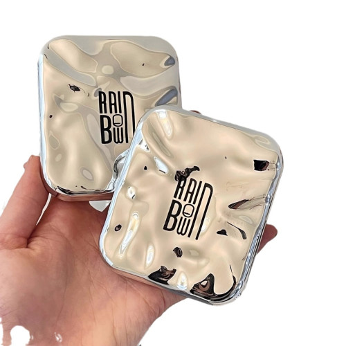 小鏡子家用梳妝台桌面迷你折曡鏡化妝鏡帶燈led隨身鏡外出可攜式