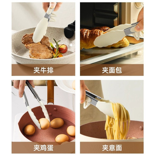 矽膠夾子廚房用食品夾食品級煎牛排專用燒烤炒菜烤肉食物夾防燙夾