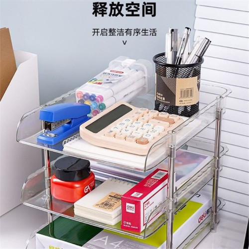 學科分類文件置物架多層書架辦公室資料收納架桌面書本書桌整理