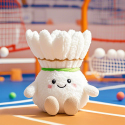 創意羽毛球小玩偶毛絨玩具掛飾娃娃公仔鑰匙釦包掛件生日禮物批貨