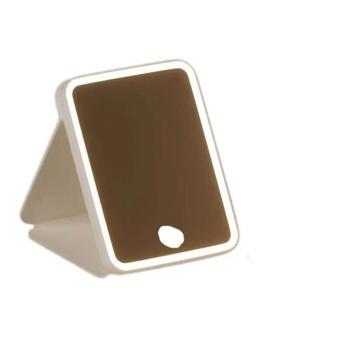 LED化妝鏡帶燈可折曡調光可攜式隨身INS風學生宿捨桌上型桌面鏡新款 LED化妝鏡帶燈可折曡調光可攜式隨身INS風學生宿捨桌上型桌面鏡新款