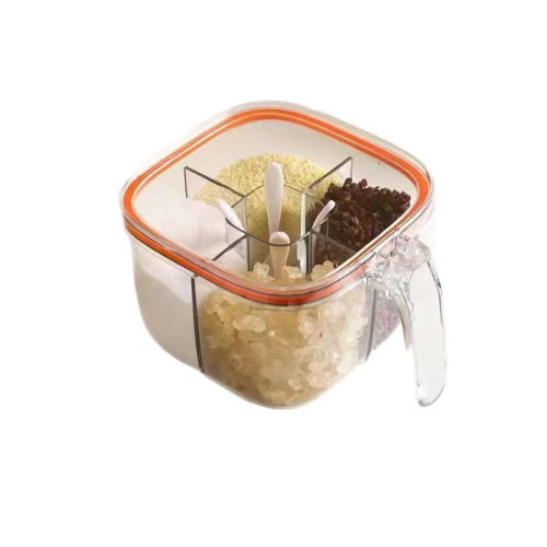 調料盒一體多格廚房多功能透明調料罐鹽鬍椒味精組合調味盒收納罐