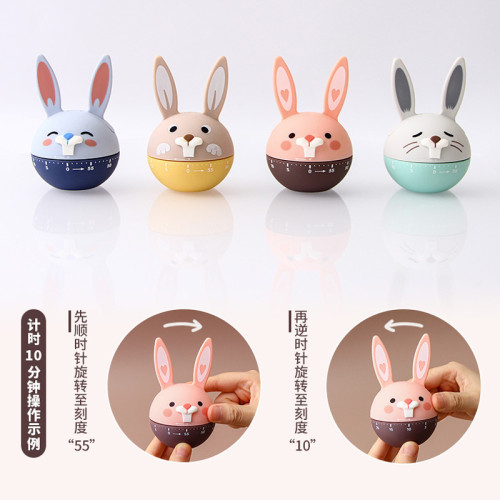 可愛時間琯理器動物園萌寵懶貓小怪獸兔子機械計時器學生禮品