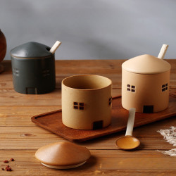 暖房造型復古高顔值廚房鹽調味罐 收納盒家用鹽罐陶瓷日式收納瓶