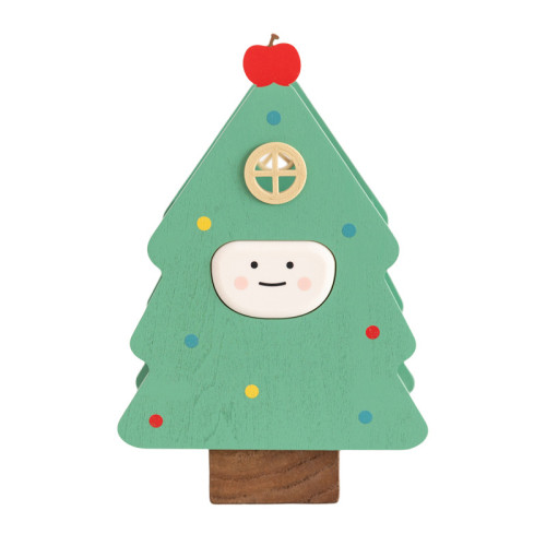 阿楹 聖誕樹筆筒藝術化妝刷男女孩兒童書桌置物架收納盒實用禮品