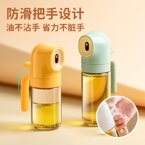 自主設計 玻璃噴油壺瓶防漏油空氣炸鍋廚房家用噴霧化油罐不掛油