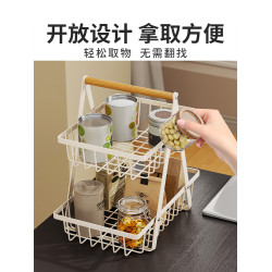 零食收納盒雜物筐神器桌面置物架子廚房餐桌上水果盤客廳茶幾台面