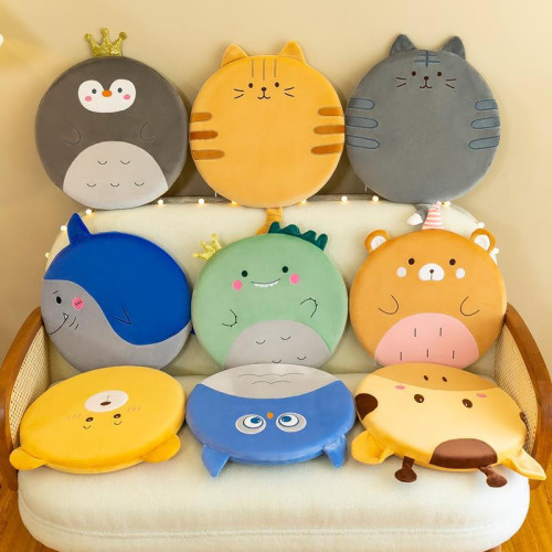 記憶棉坐墊座椅墊護腰靠墊辦公室腰靠椅子汽車沙發飄窗動物屁墊子