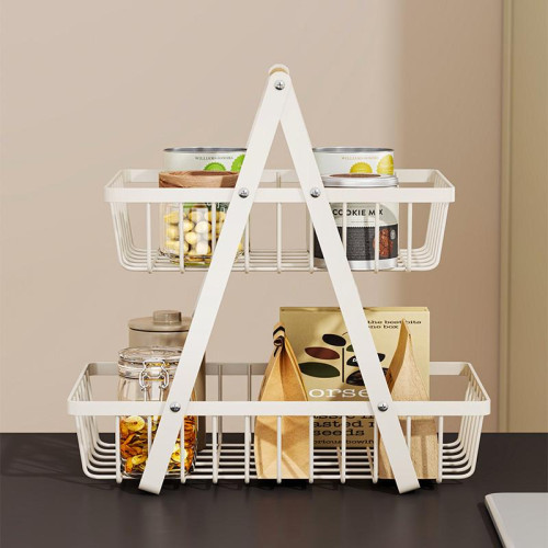 零食收納盒雜物筐神器桌面置物架子廚房餐桌上水果盤客廳茶幾台面