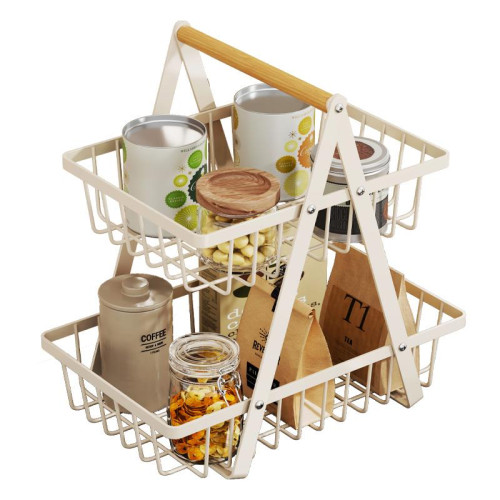 零食收納盒雜物筐神器桌面置物架子廚房餐桌上水果盤客廳茶幾台面