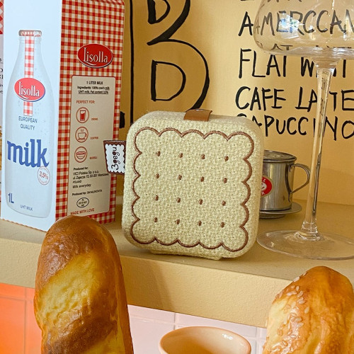 3gegu三個菇開心餅乾首飾盒原創可愛可攜式收納盒子旅行禮物首飾盒