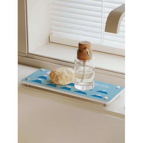 蓆作 日式富士山廚房洗漱台吸水墊矽藻泥台面瀝水墊洗手台牙杯墊