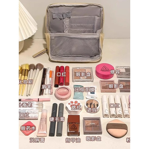 化妝包立式分區大容量刷子化妝品收納包2025新款旅行可攜式洗漱包