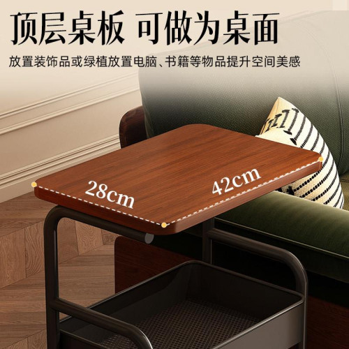 中古可移動小推車收納置物架床頭櫃客廳沙發邊幾茶幾零食收納架子