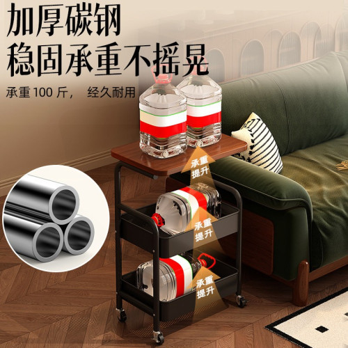 中古可移動小推車收納置物架床頭櫃客廳沙發邊幾茶幾零食收納架子