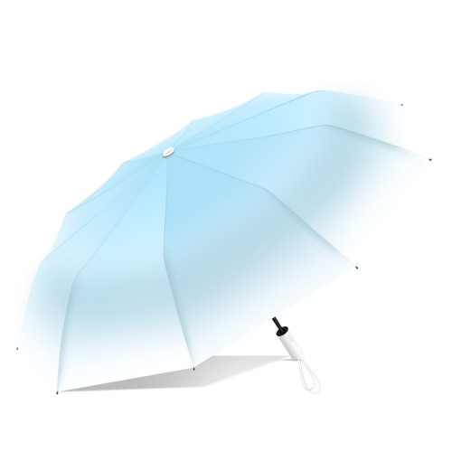 全自動漸變雨傘折曡傘高級感晴雨兩用遮陽傘製定廣告太陽