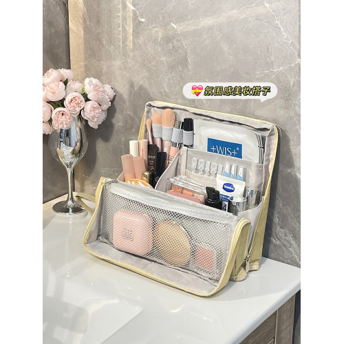 化妝包立式分區大容量刷子化妝品收納包2025新款旅行可攜式洗漱包