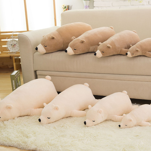 毛絨玩具抱枕熊北極熊公仔卡通可愛趴趴熊長抱枕毛絨玩具 毛絨玩具抱枕熊北極熊公仔卡通可愛趴趴熊長抱枕毛絨玩具