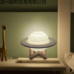 充電式拍拍燈燈星球燈月球燈臥室床頭燈USB土星款小夜燈