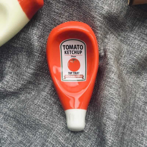 現代簡約不規則辣椒碟沙拉碟番茄醬芥末碟子醬油碟陶瓷碟餐具