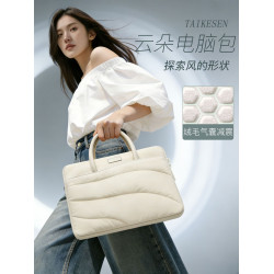 筆電雲朵手提電腦包女14保護套16英寸適用蘋果15華爲13聯想15.6