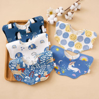 新生兒圍嘴寶寶純棉口水巾嬰兒A類防吐奶水圍兜不濕衣男女童圍脖